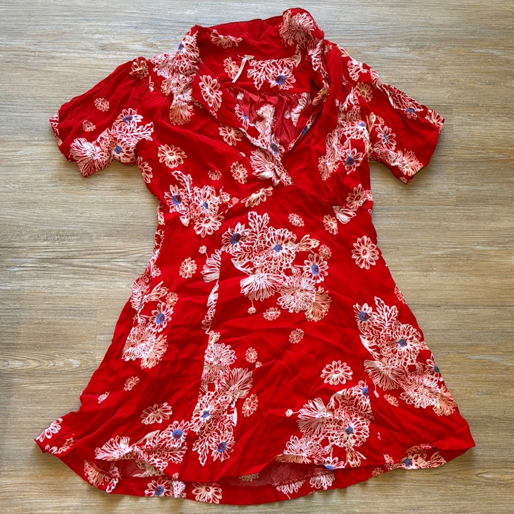Red Floral Dress